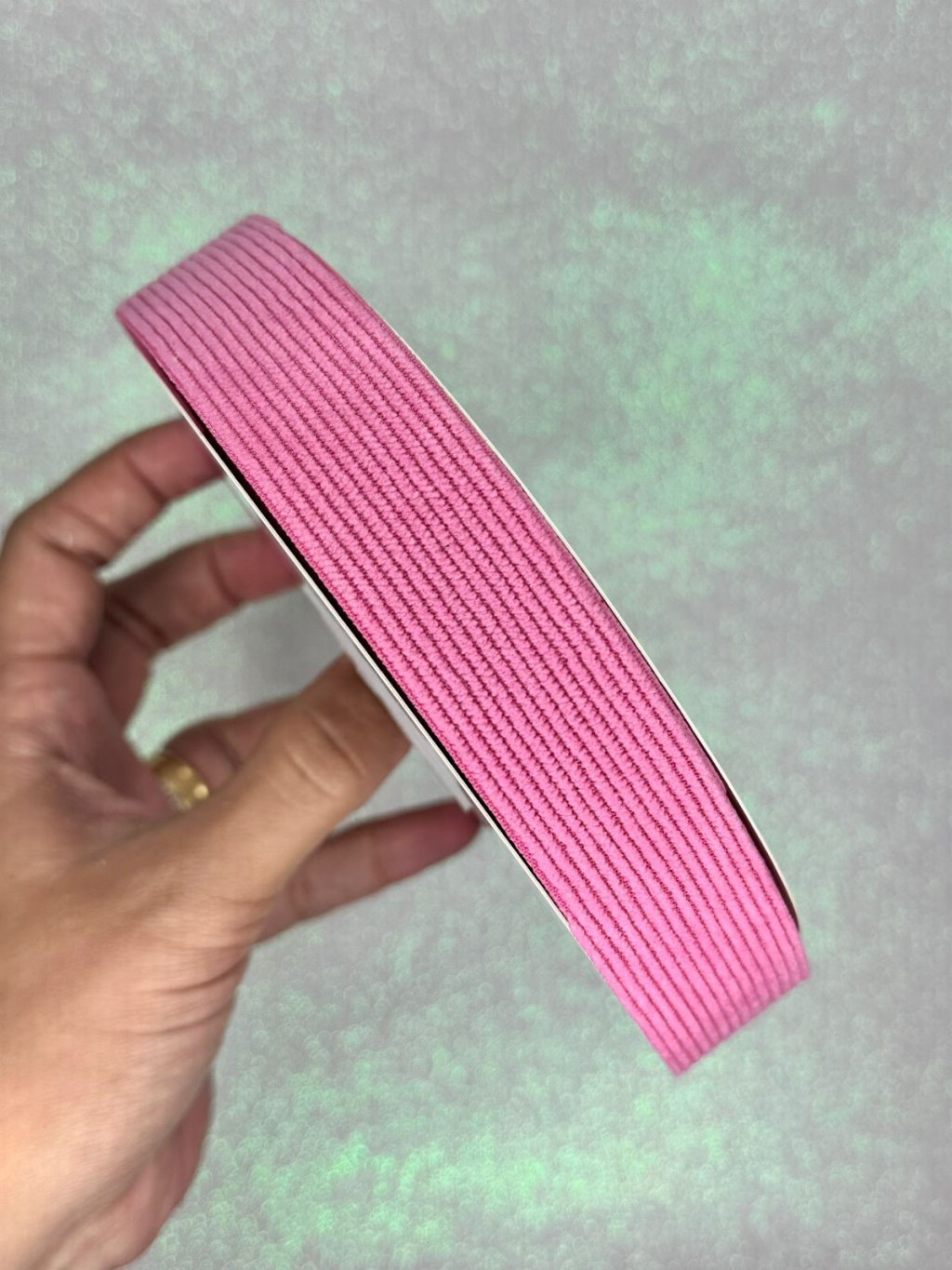 Fita Veludo Cotelê n°5 Mili 25mm 156-ROSA MÉDIO 03mt