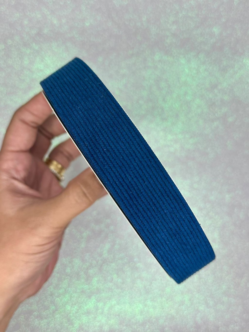 Fita Veludo Cotelê n°5 Mili 25mm 370-MARINHO 03mt