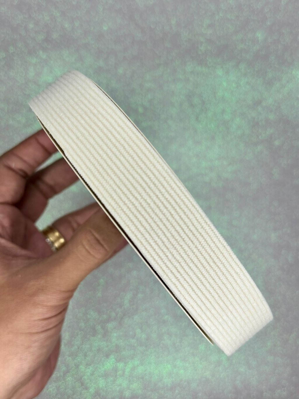 Fita Veludo Cotelê n°5 Mili 25mm 028-OFFWHITE 03mt