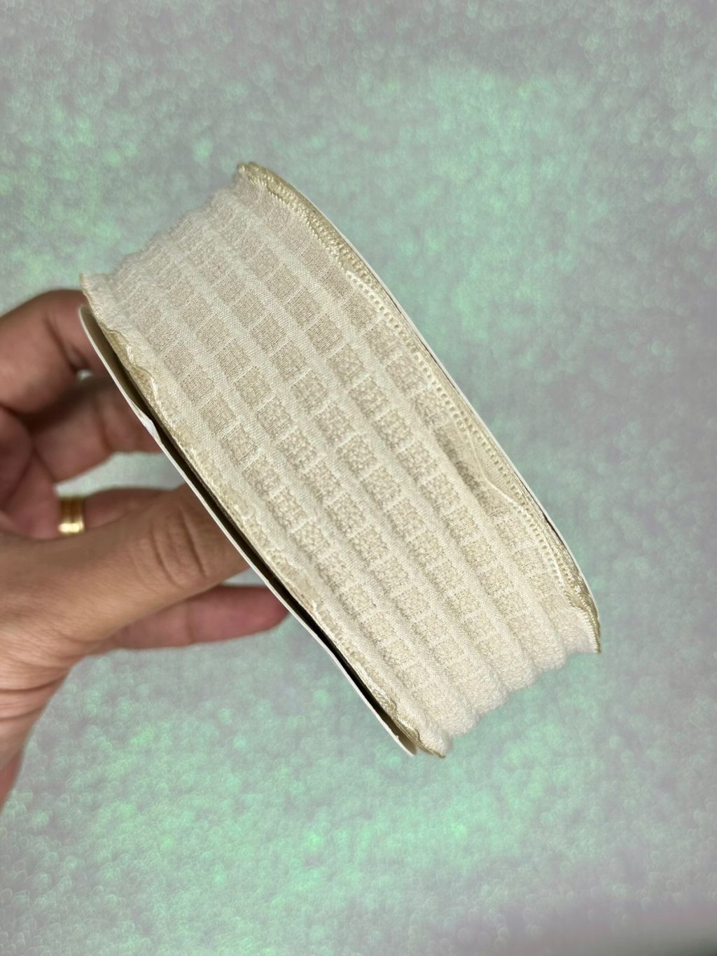 Fita Quadriculada 3D Mili Cor617-AREIA 38mm 02mt