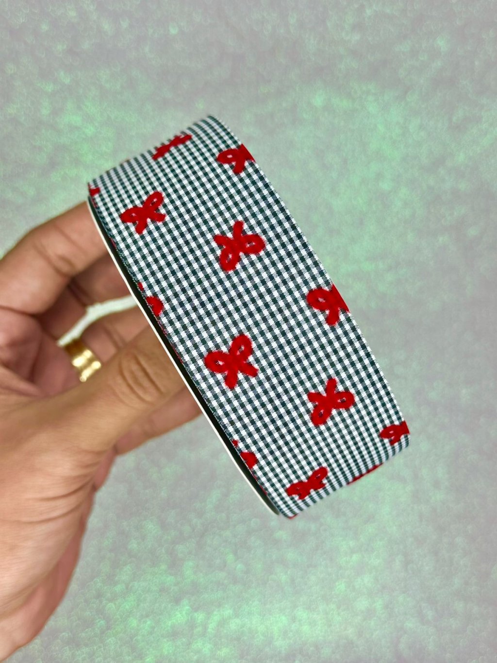 Fita Xadrez Laço Mili Ref:51001 PRETO/VERMELHO 38mm 02mt