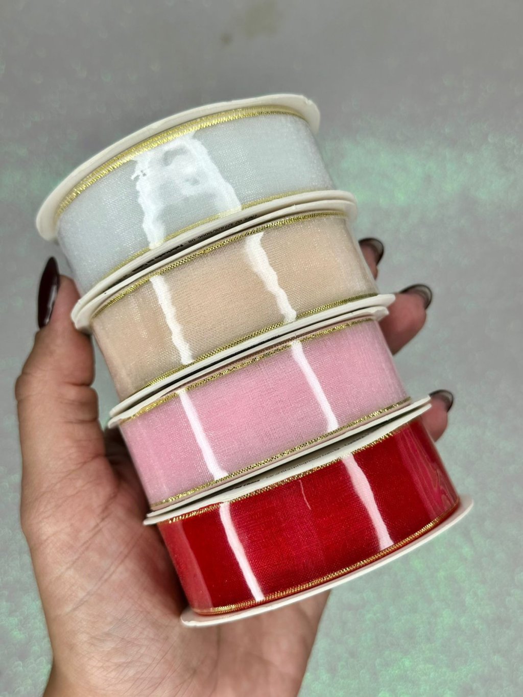 Fita Organza Borda Metalizada Progresso Ref:ZCD005 22mm 10mt