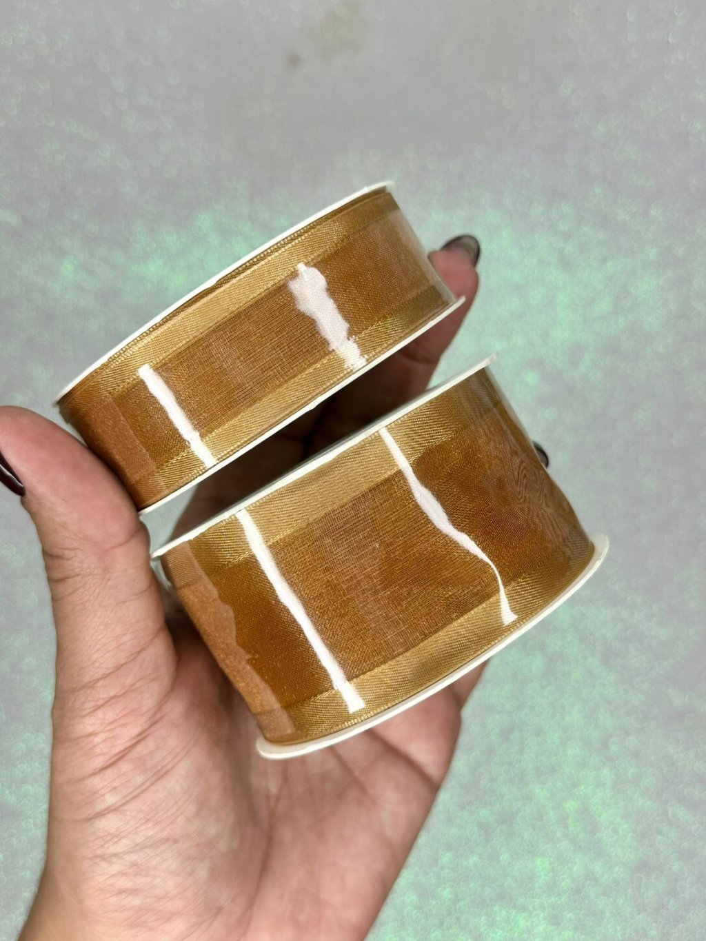 Fita Organza Borda Cetim Progresso Ref:ZC Cor1353-OURO 10mt