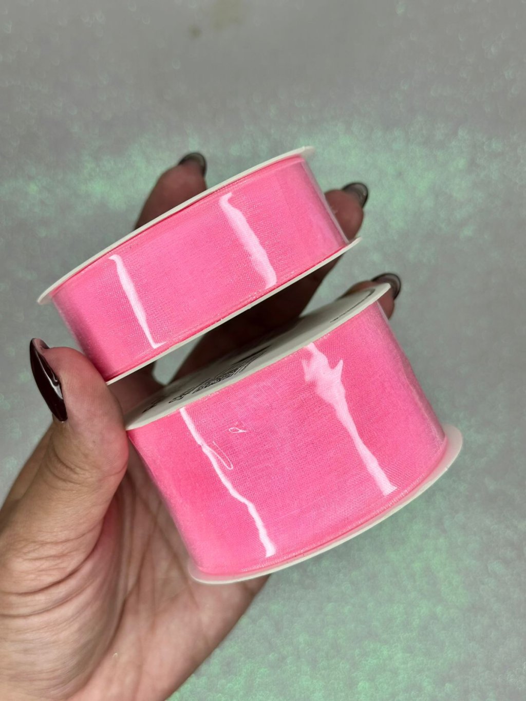 Fita Organza Lisa Progresso Ref:0Z Cor240-ROSA MÉDIO 10mt