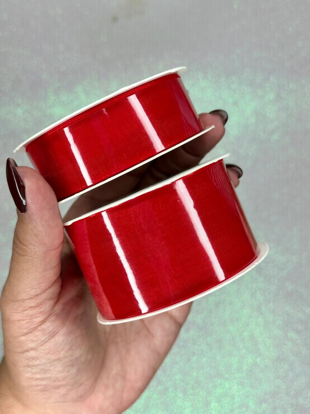 Fita Organza Lisa Progresso Ref:0Z Cor209-VERMELHO 10mt