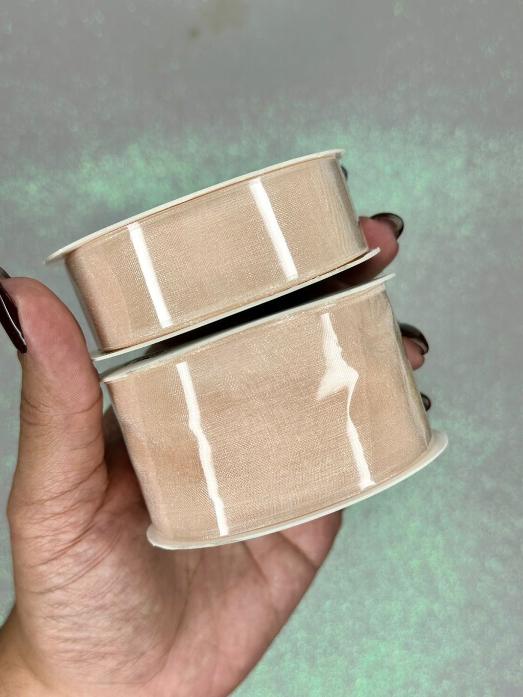 Fita Organza Lisa Progresso Ref:0Z Cor311-CREME 10mt