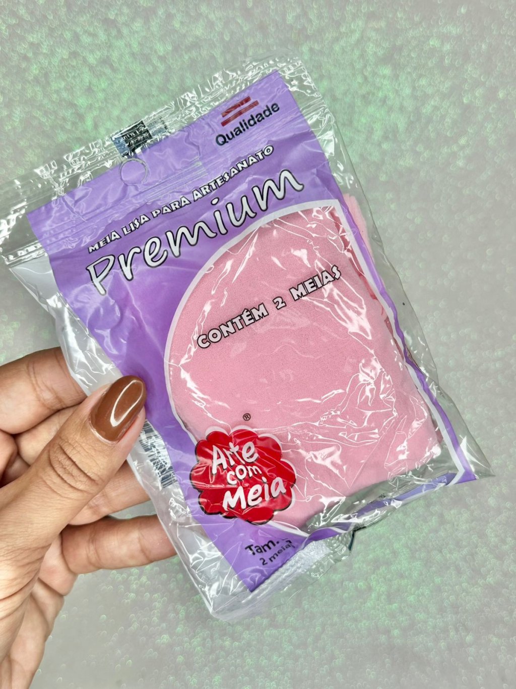 Meia de seda ARTE COM MEIA PREMIUM Cor5865-ROSA CANDY 02Und