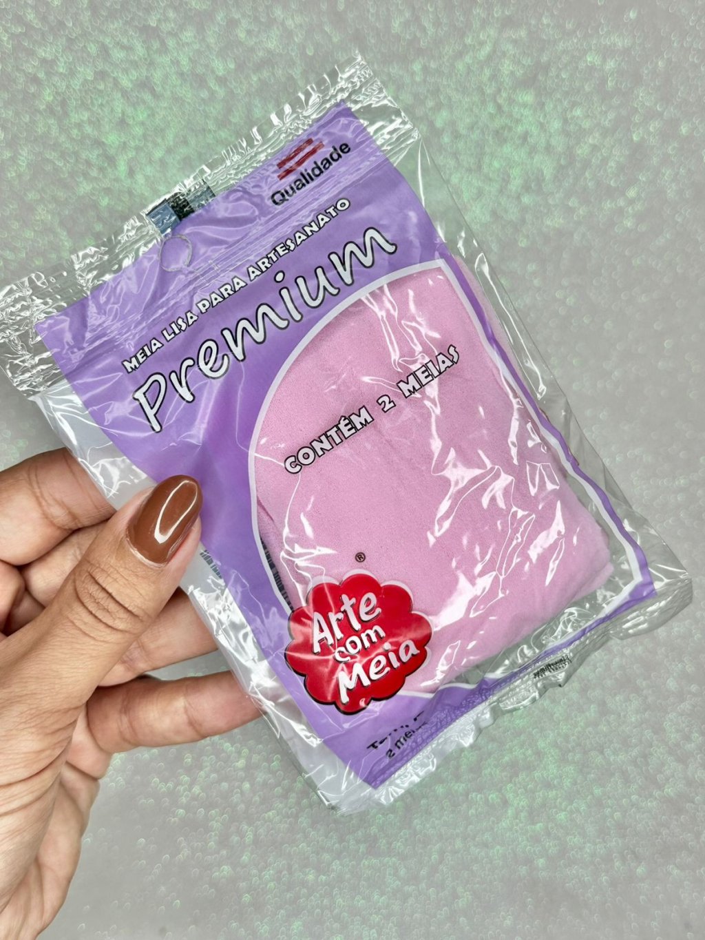 Meia de seda ARTE COM MEIA PREMIUM Cor5811-ROSA BEBÊ 02Und