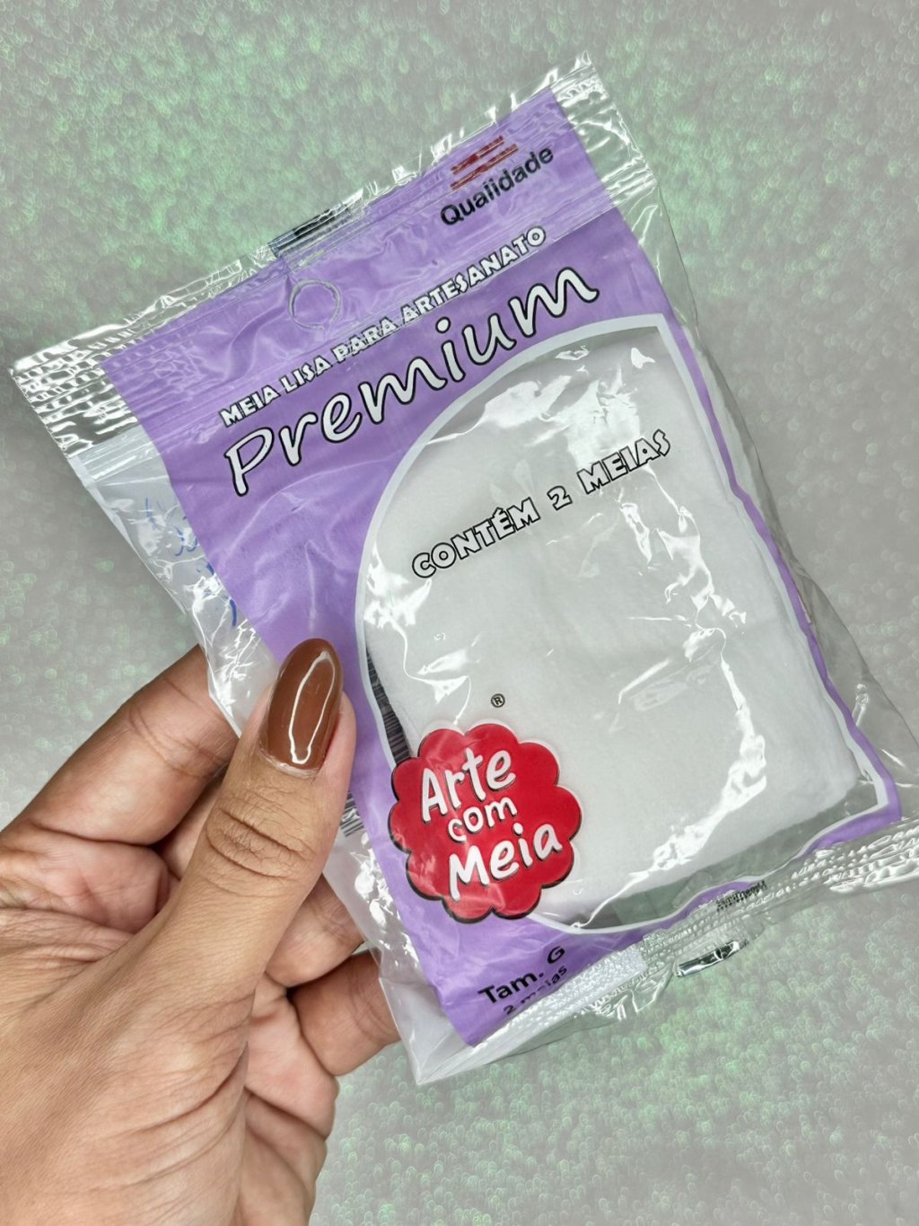 Meia de seda ARTE COM MEIA PREMIUM Cor5800-CRU 02Und