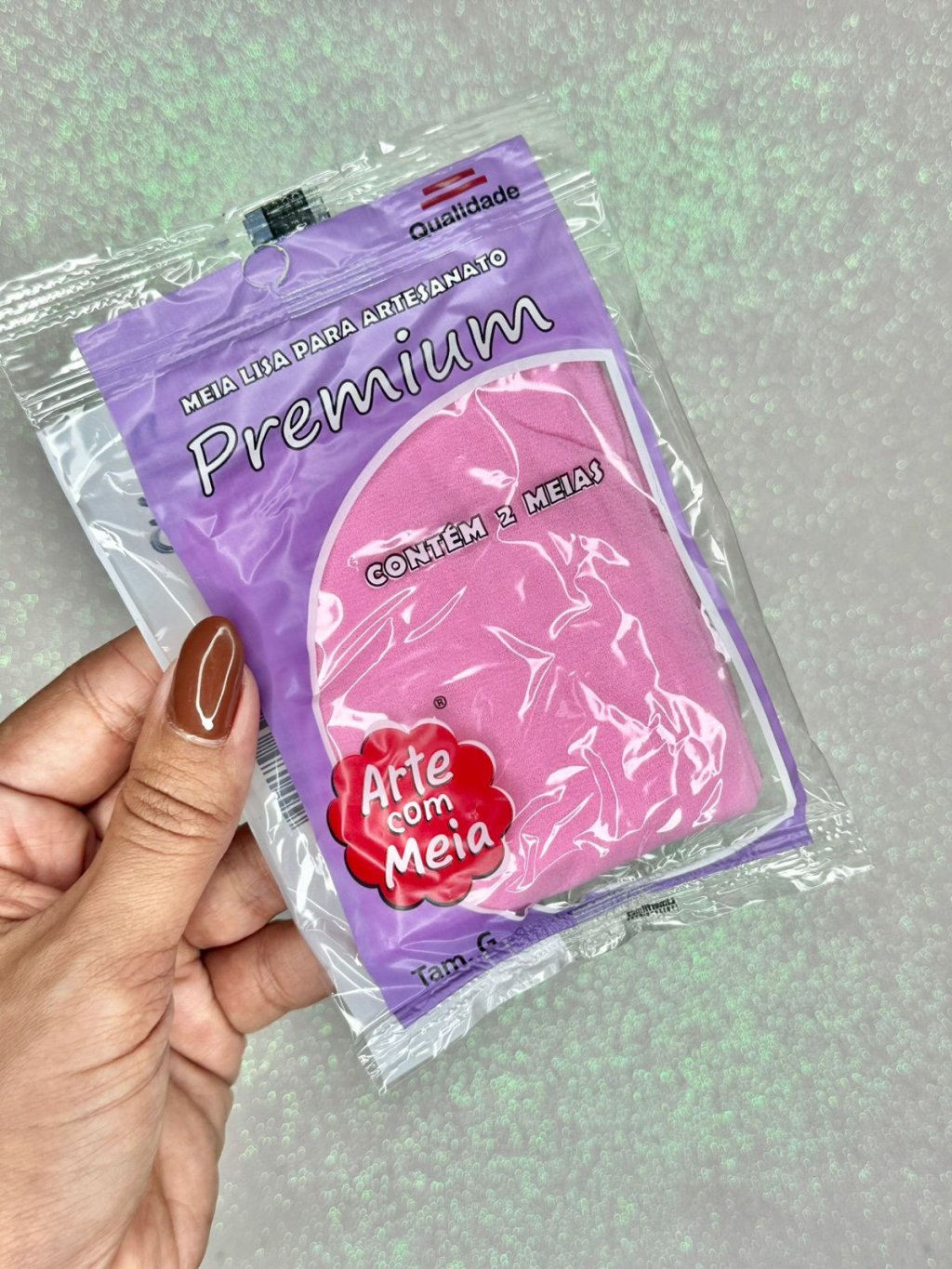 Meia de seda ARTE COM MEIA PREMIUM Cor5810-ROSA 02Und