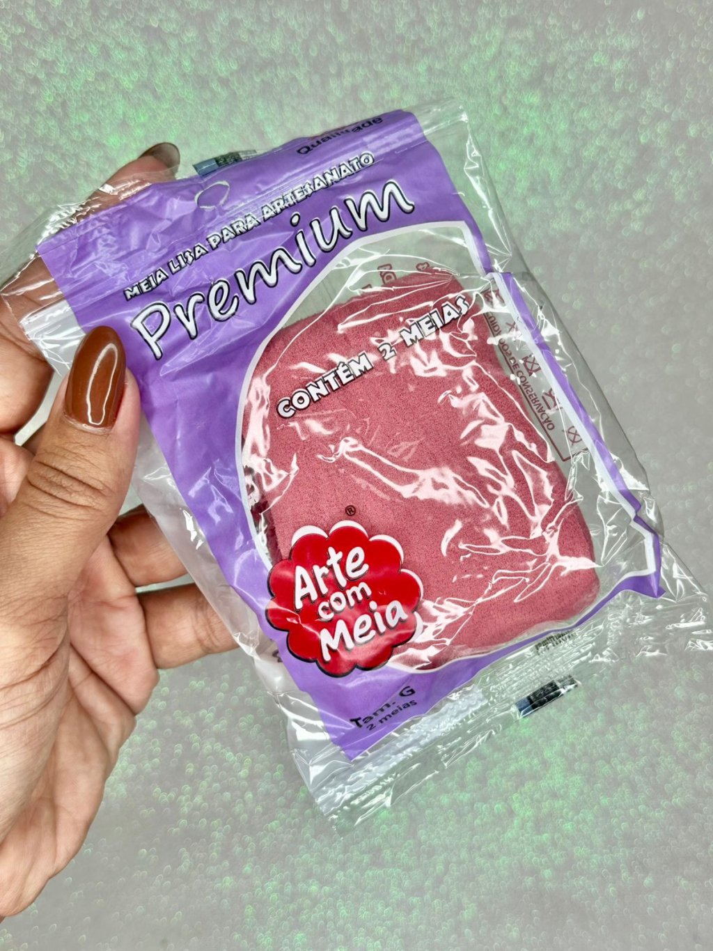 Meia de seda ARTE COM MEIA PREMIUM Cor5850-ROSE ESCURO 02Und