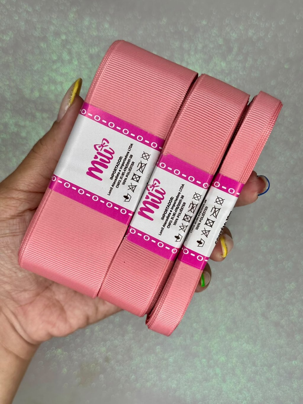 Fita Gorgurão Lisa Mili Cor160-DUSTY ROSE 10mt