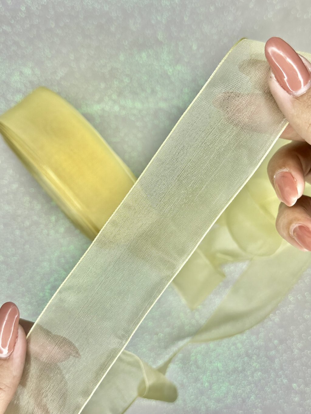 Fita Organza Mili n°9 CREME 38mm 05mt