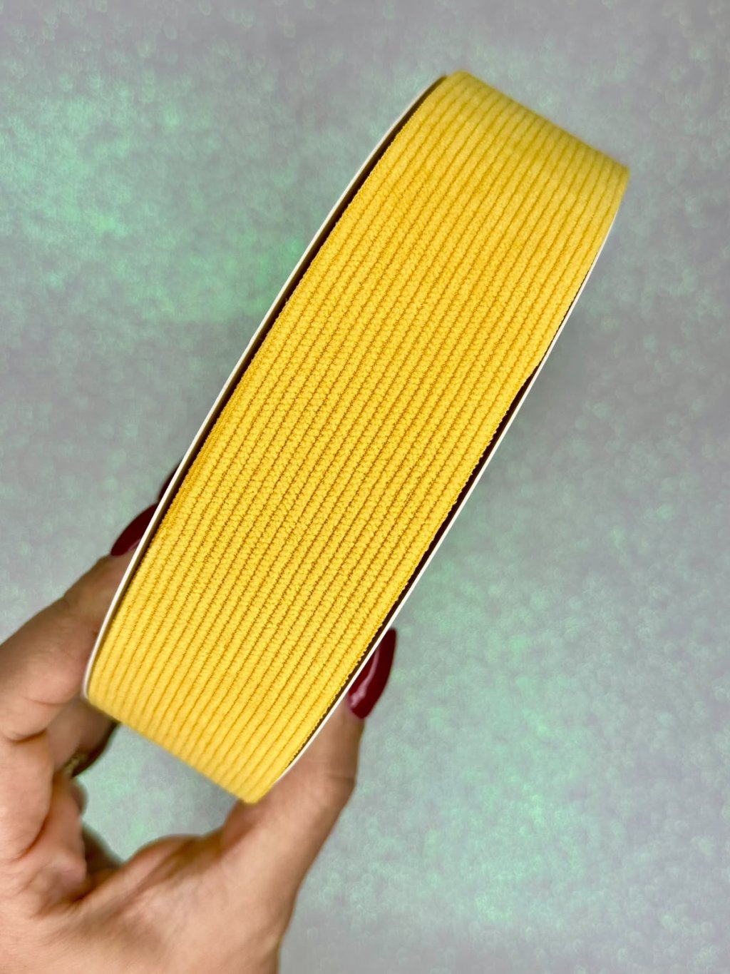 Fita Veludo Cotelê n°9 Mili 38mm 645-AMARELO 02mt