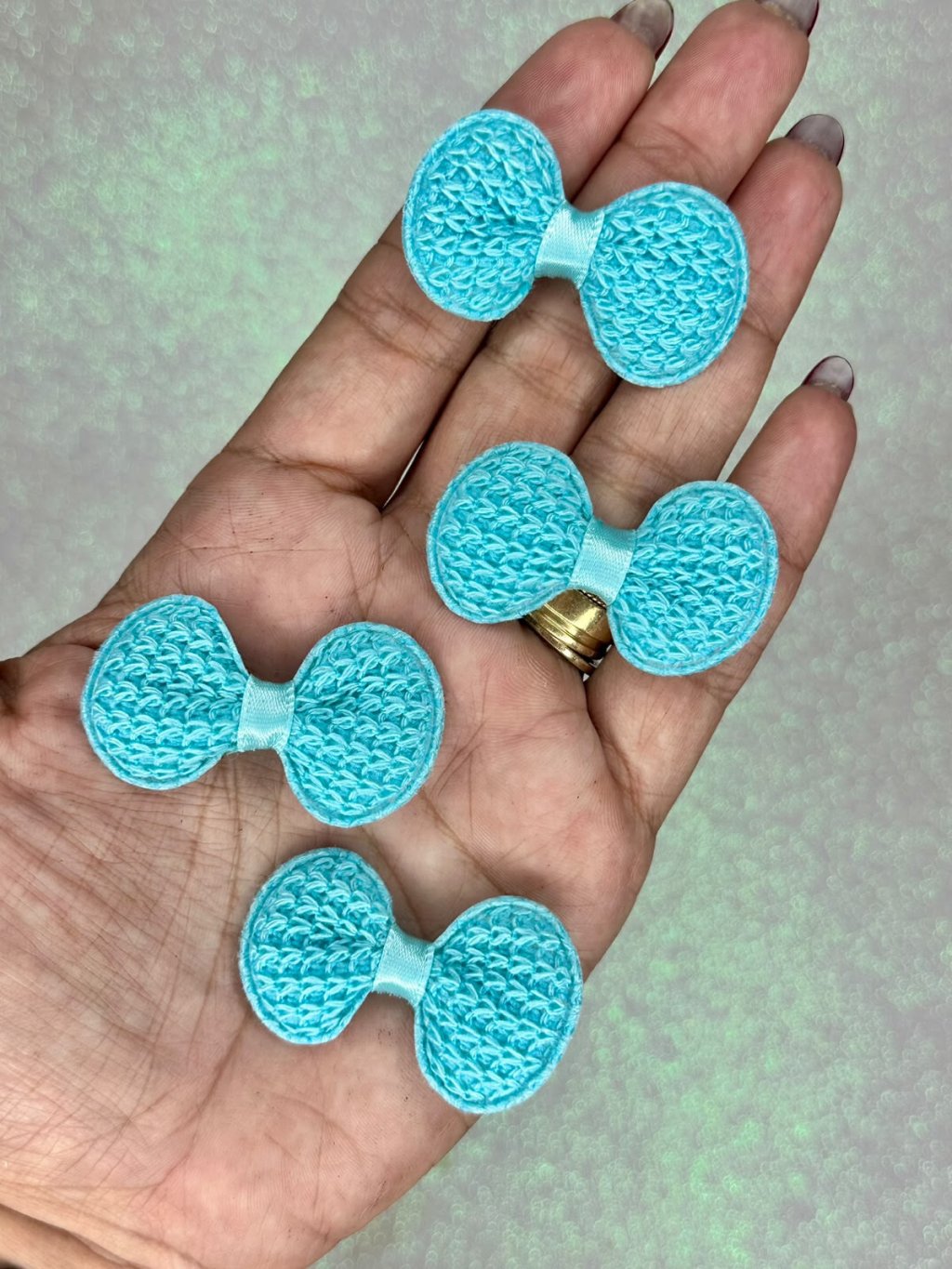 Laço Tricô Mili Ref:33599 AZUL TIFFANY 4,5cm 06und
