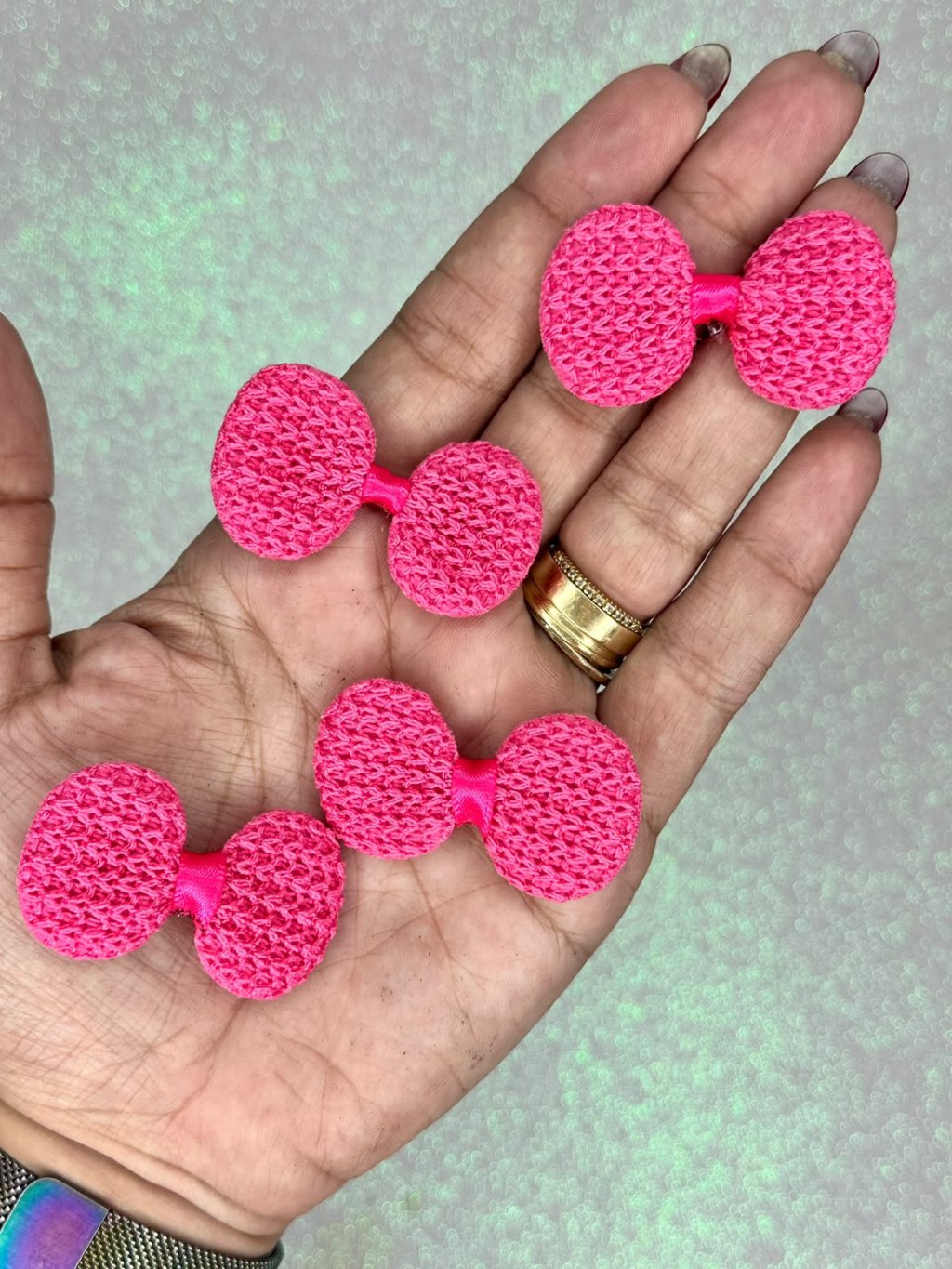 Laço Tricô Mili Ref:33599 PINK 4,5cm 06und