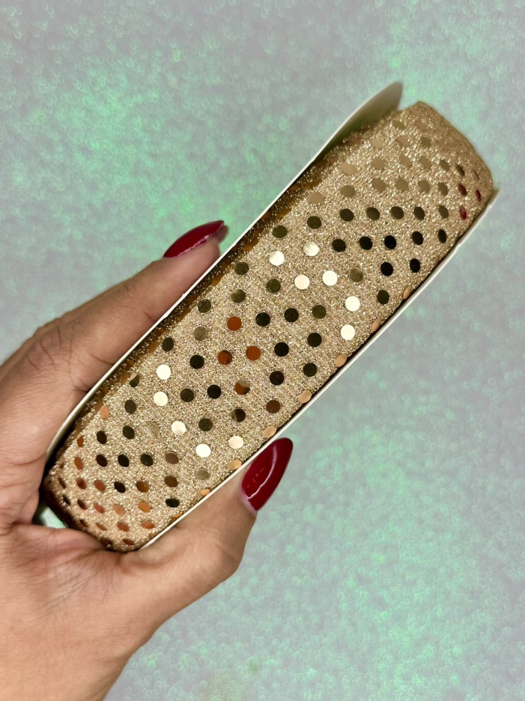 Fita Lurex Poá Mili Ref:50580 ROSE GOLD 38mm 02mt
