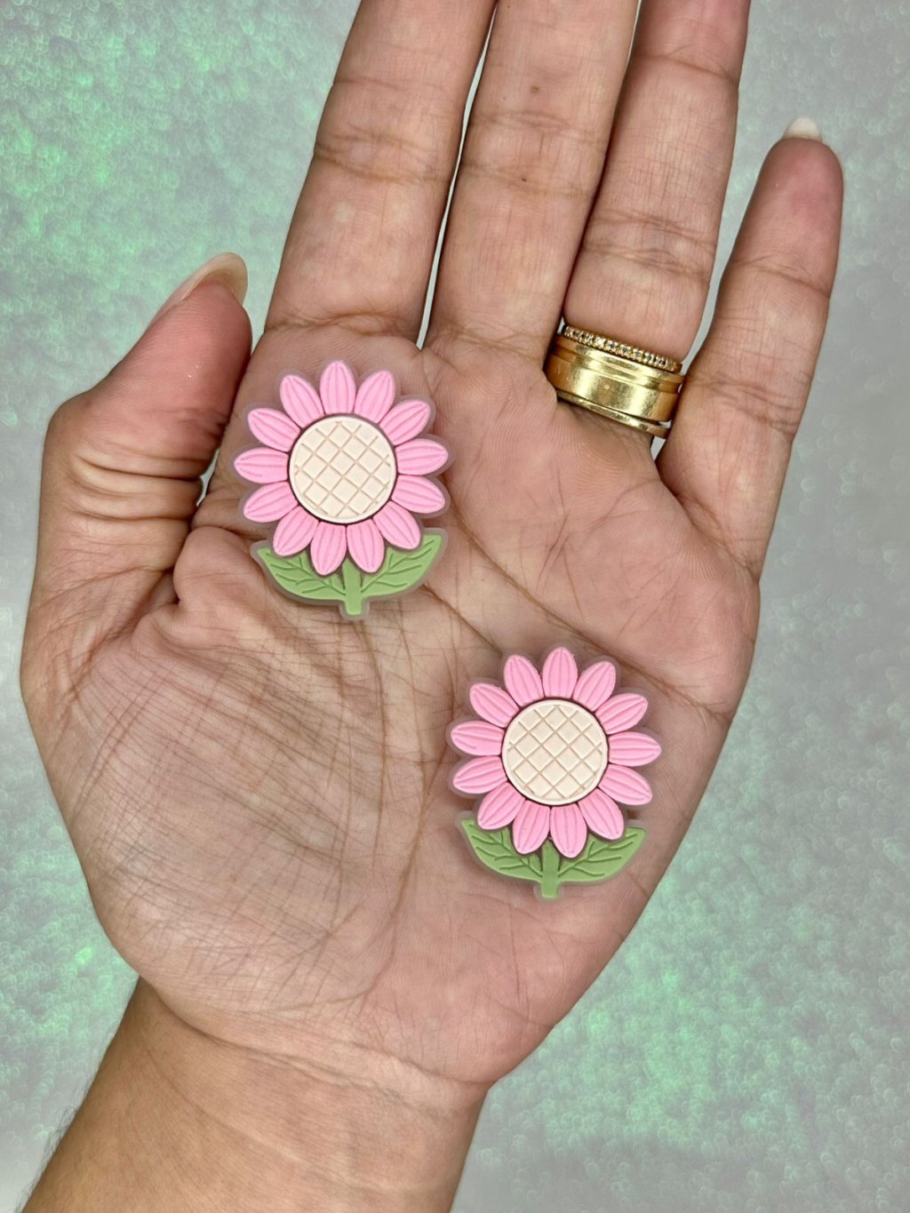 Aplique Emborrachado Girassol Mili Ref:32722 ROSA 37mm 02und