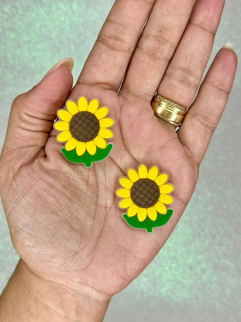 Aplique Emborrachado Girassol Mili Ref:32722 AMARELO 37mm 02und