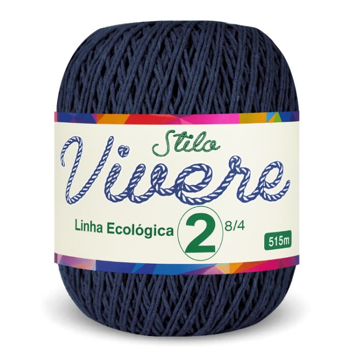Barbante Vivere n°2 Stilo cor2645-AZUL MARINHO 8/4 515mt