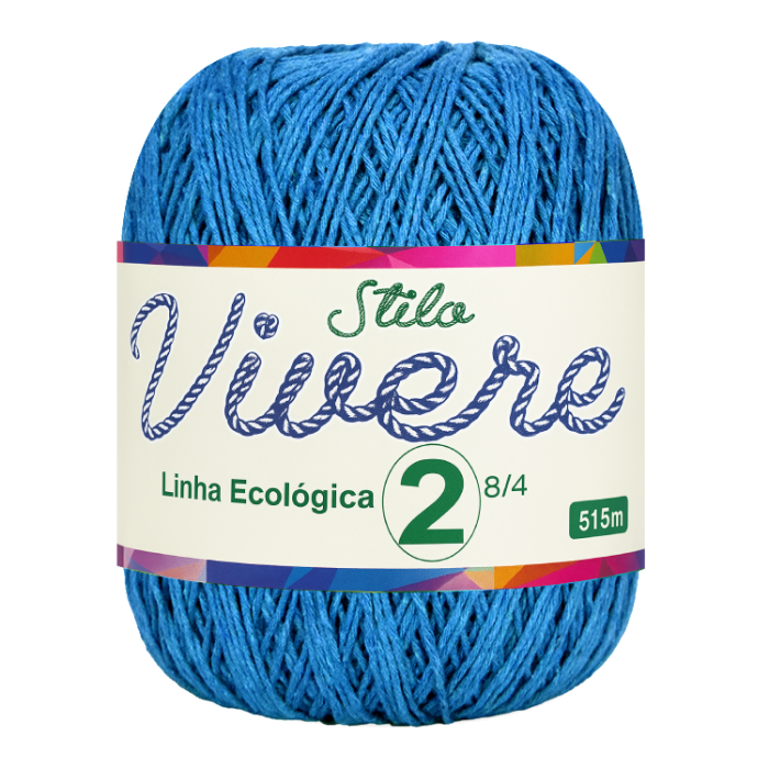 Barbante Stilo n°6 4/6 Cor2765-AZUL TURQUEZA 512mt