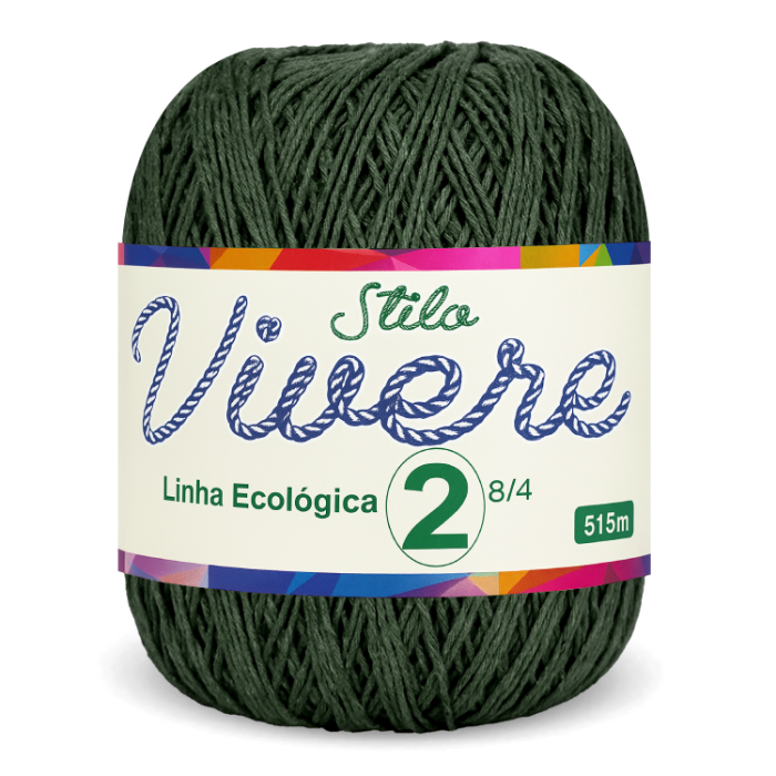 Barbante Vivere n°2 Stilo cor2673-VERDE MUSGO 8/4 515mt 