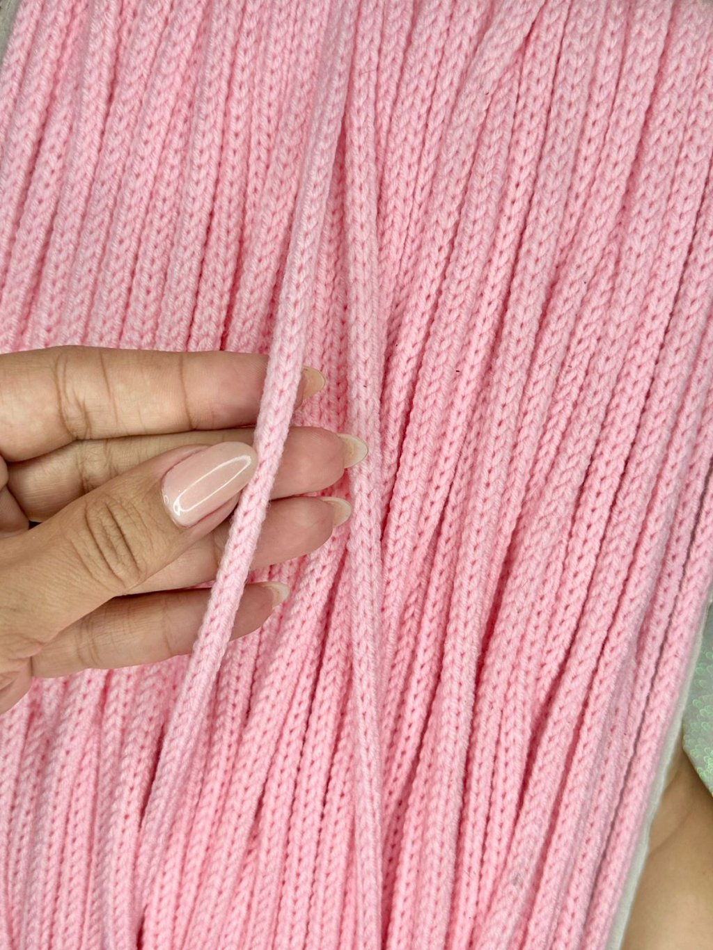 Cordão Tricotin Mili Ref:33733 ROSA CANDY 8mm 02mt