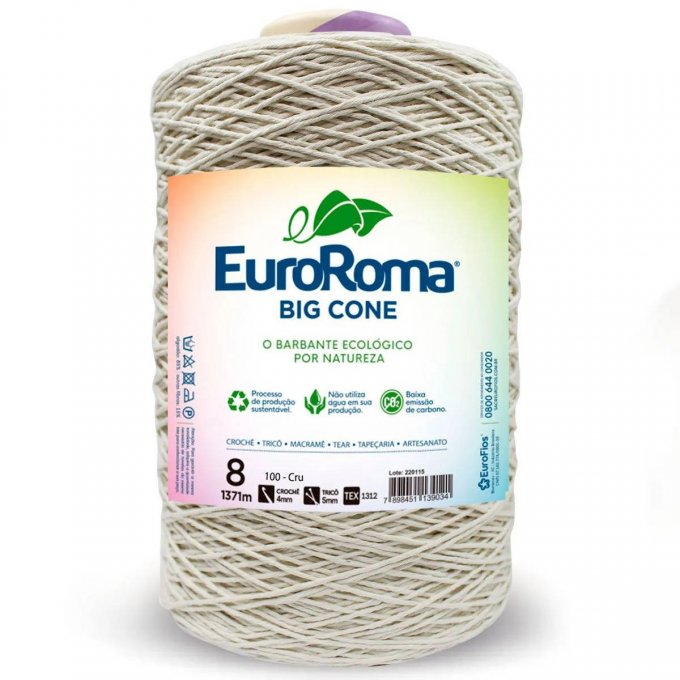 Barbante Euroroma n°8 CRU 1,8Kg