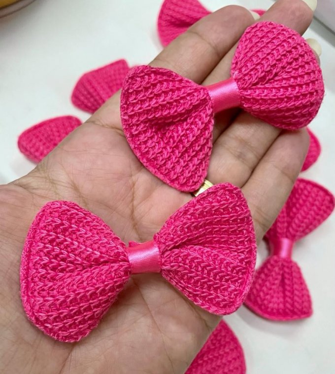 Laço Tricô JpImport PINK 7cm 02und