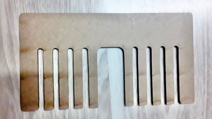 Gabaritos laço PENTE Mdf 01 peças