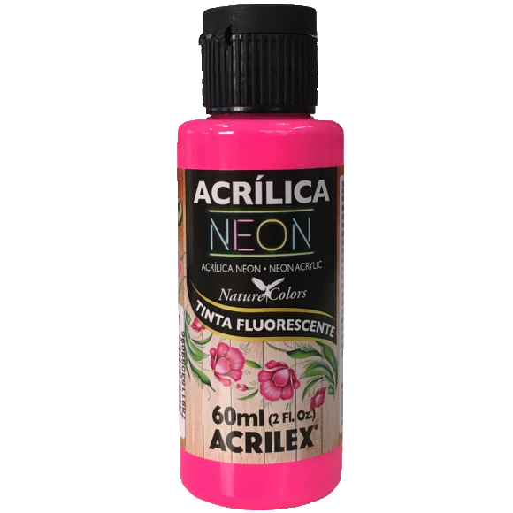 Tinta Acrílica Neon Acrilex Cor107-MARAVILHA 60ml