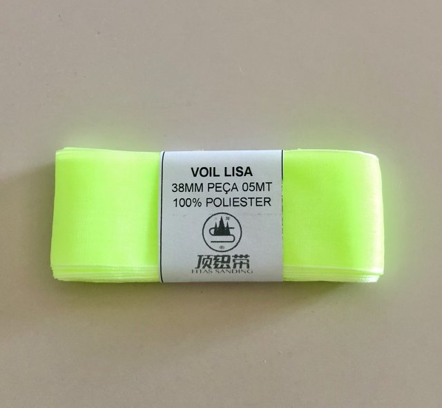 Fita Voil Lisa SANDING n°9 Verde Flúor 38mm 05mt