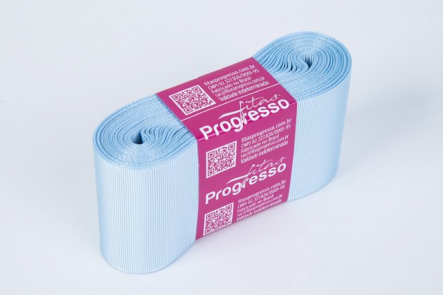  Fita Gorgurão Progresso Tradicional cor212-AZUL BEBÊ GP012 50mm 10mt