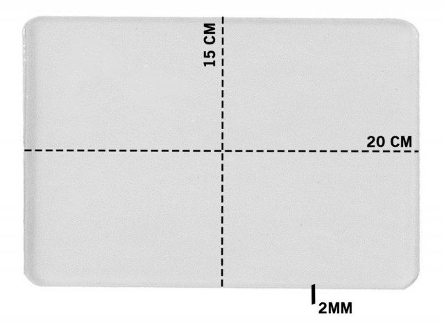 Base acrílica RETANGULAR 20X15cm 01und