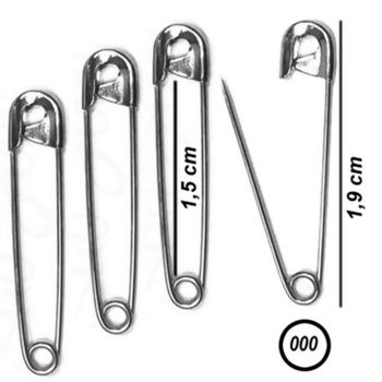Alfinete Segurança N°000 Prata NYBC 100und