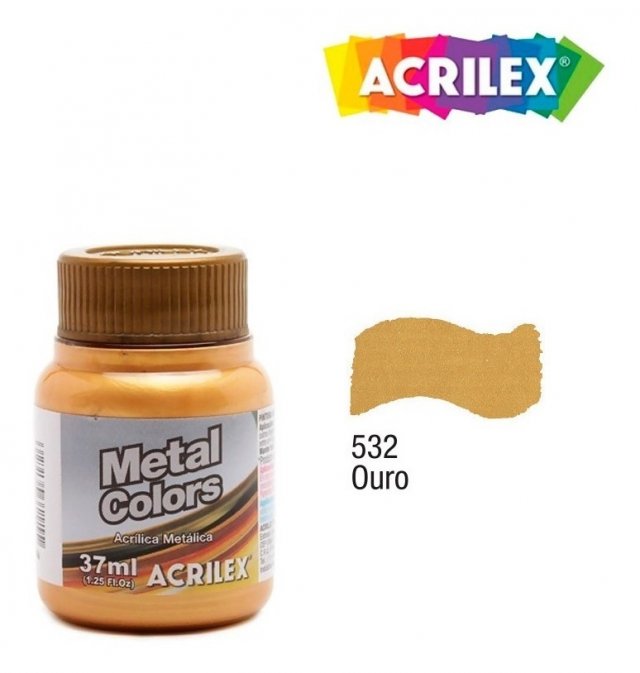 Tinta Acrílica Metal Colors Acrilex Cor532-OURO