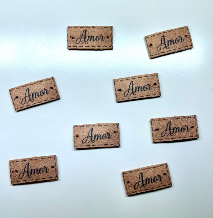 Etiqueta Courino AMOR Marrom 30mm 06und