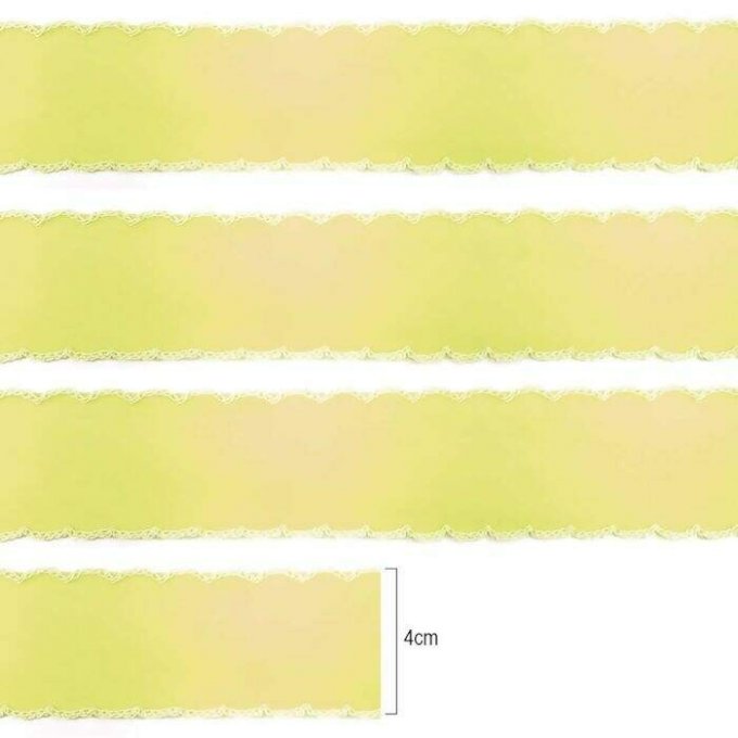 Fita Voil com Borda Bordada AMARELA JPimport 40mm 02mt