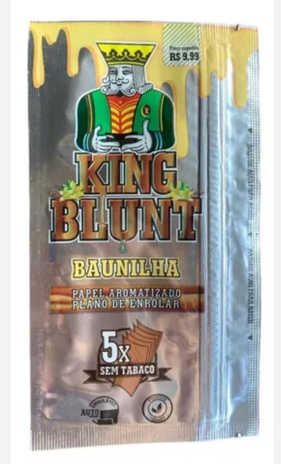 KING BLUNT BAUNILHA SEM TABACO