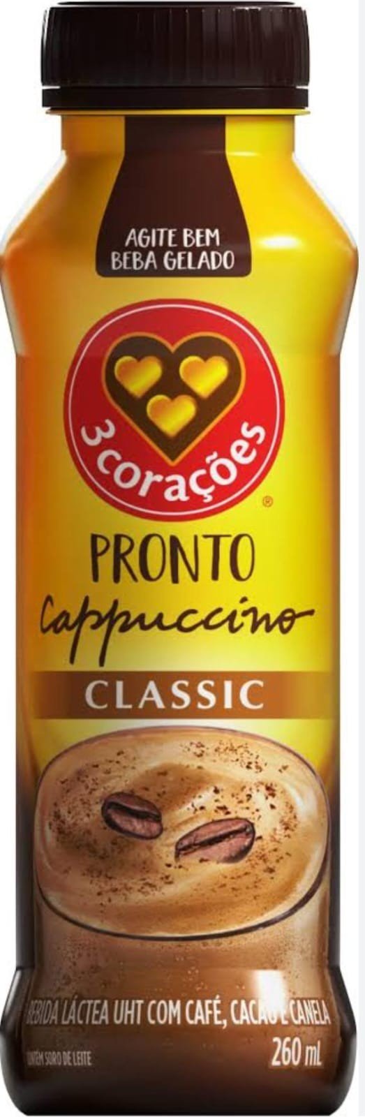 CAPUCCINO PRONTO CLASSIC 3 CORAÇÕES 260ml