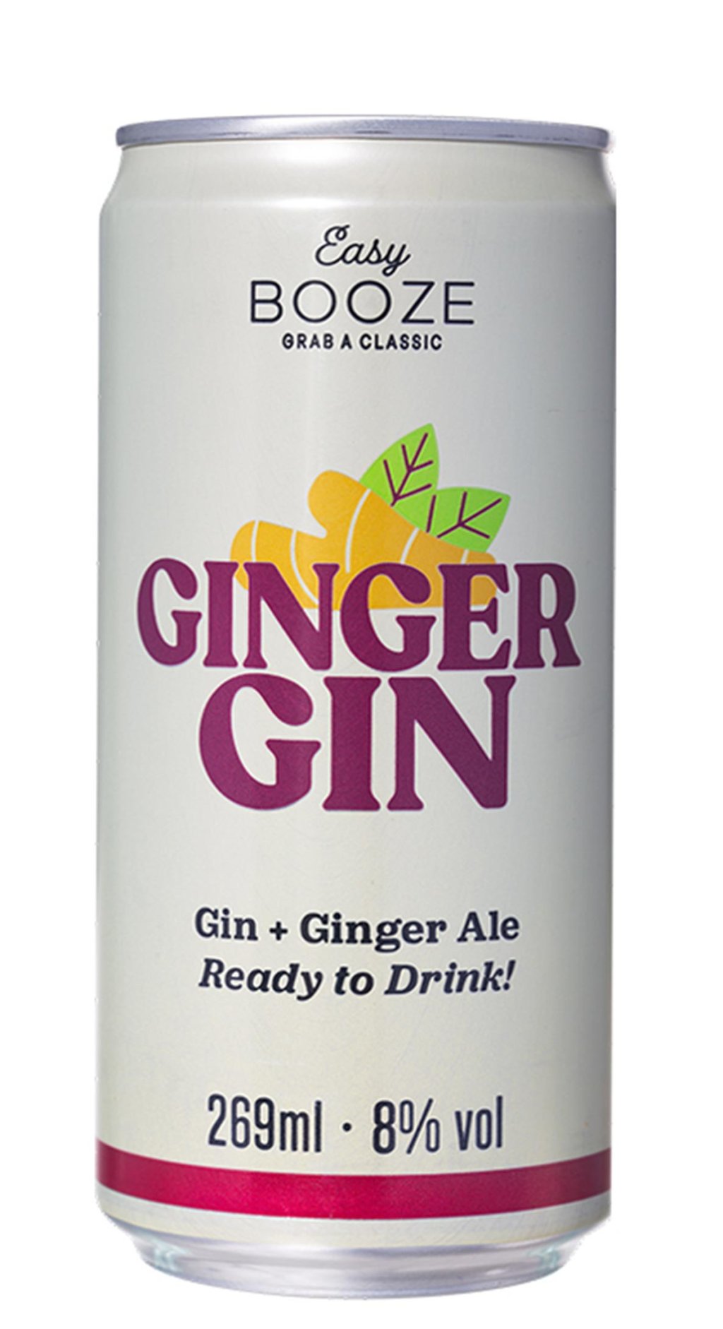 DRINK EASY BOOZE GINGER GIN 269ml