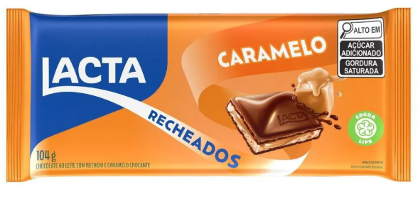 BARRA LACTA CARAMELO AO LEITE 104g