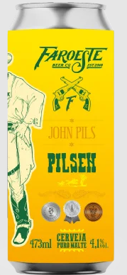 CERVEJA FAROESTE PILSEN LT 473ML