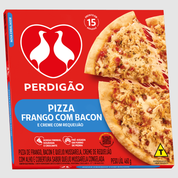 PIZZA PERDIGAO FRANGO BACON 460G