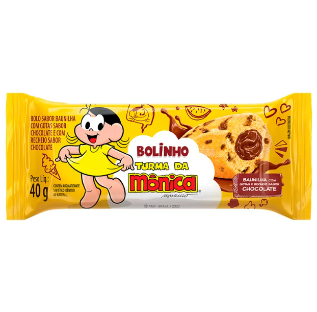 BOLINHO T MONICA GOTAS CHOC 40G