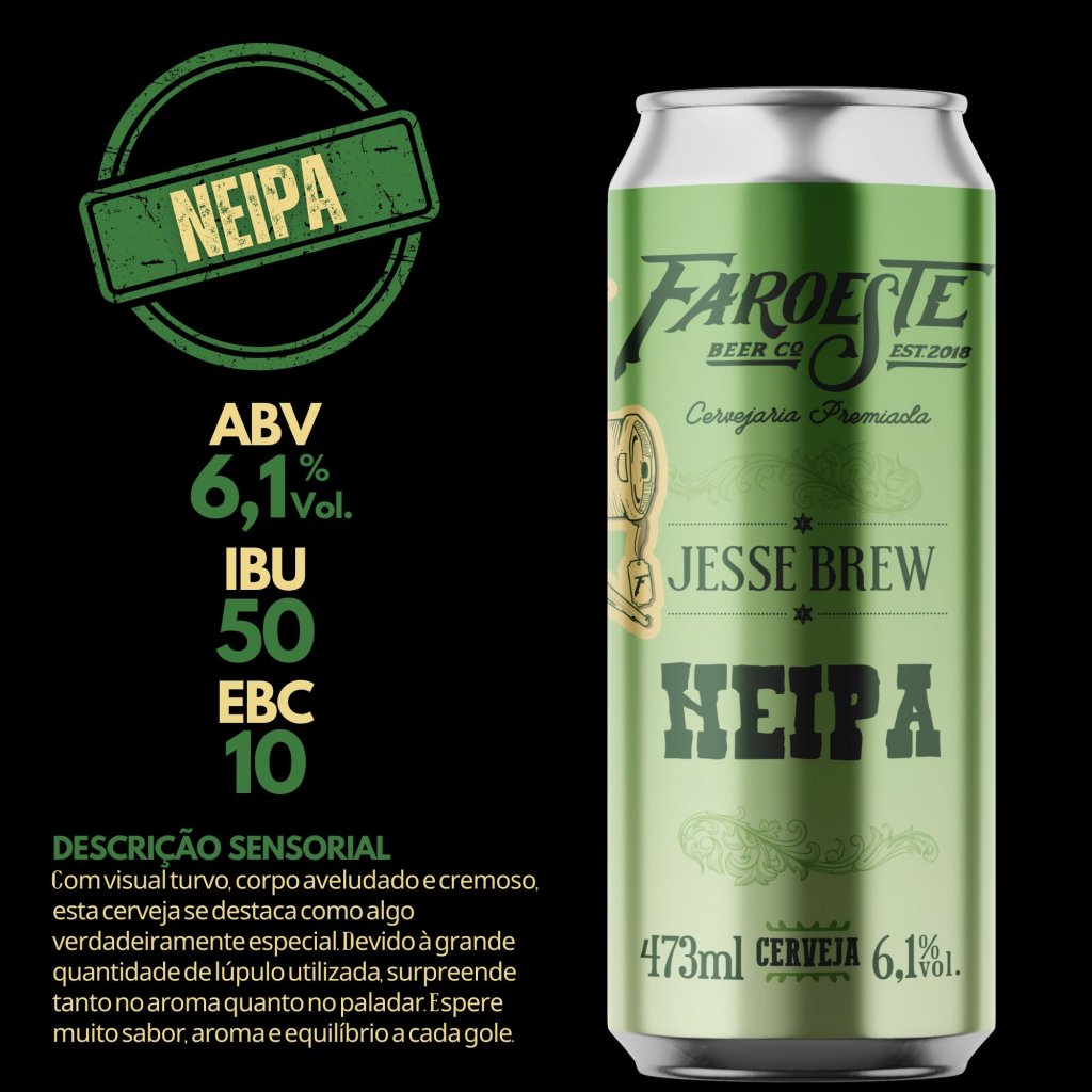 CERVEJA FAROESTE NEIPA LT 473ML