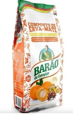 Erva Mate Chimarrão Barão Com Bergamota, Anis, Gengibre 500g