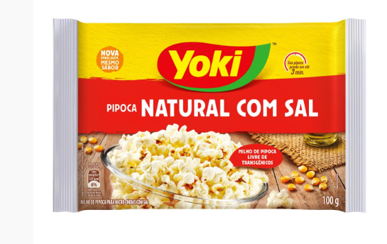 Pipoca para Micro-Ondas Natural com Sal Yoki 100g