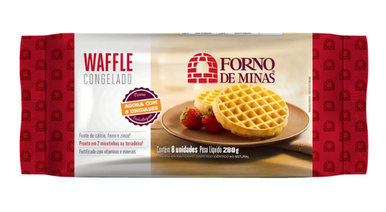 WAFFLE CONGELADO FORNO DE MINAS 280g