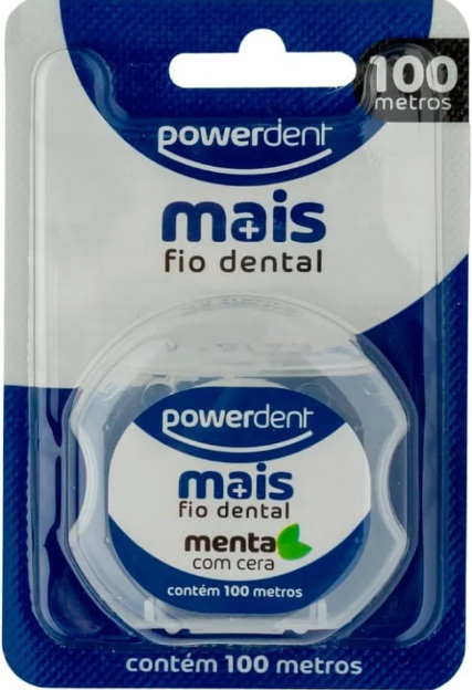 FIO DENTAL POWERDENT MENTA C/ CERA 100m
